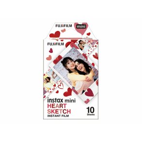 FUJIFILM INSTAX MINI HEART SKETCH 10-PK