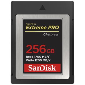 SanDisk Extreme PRO CFexpress-kort 256 GB Type B, 1700/1200 MB/s