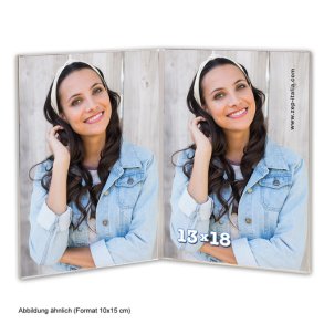 ZEP ACRYL 10X15 HJKANT DOBBELTRAMME