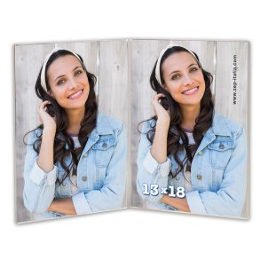 ZEP AKRYL DOBBELTRAMME 13X18 CM H�J 