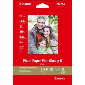 CANON PP-201 PLUS GLOSSY II 260g/m 20 STK 13X18
