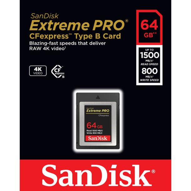 SANDISK  64GB CFEXPRESS EXTREME PRO1500MB/s 800MB/s