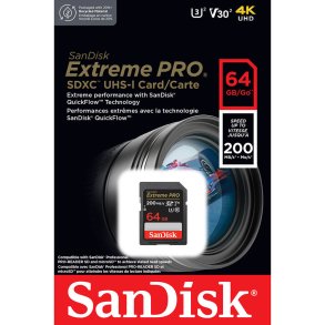 SANDISK 64GB SDXC EXTREME PRO  200MB/s UHS-I 