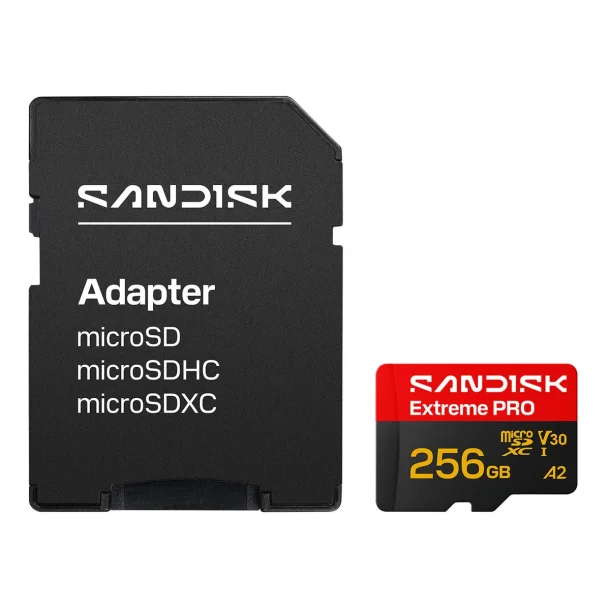 SANDISK  MicroSD Extreme Pro 256GB 250/170MB/s C10 UHS U3 V30 Adapter