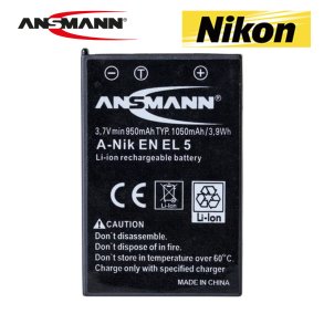 ANSMANN NIKON EN-EL5 LITHIUM-IONEN AKKU SPAR KR. 200.-