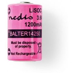 NEDIS LITHIUM-THIONYL-CHLORID BATTERI ER14250 3.6V 1200 MAH