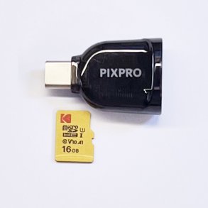 KODAK C1 KIT MED 16GB MIRCOSD + KORTLSER TIL USB C