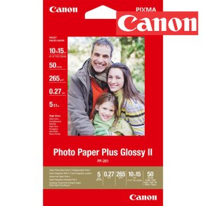 CANON PP-201 PLUS GLOSSY II 260g/m 50stk 10X15