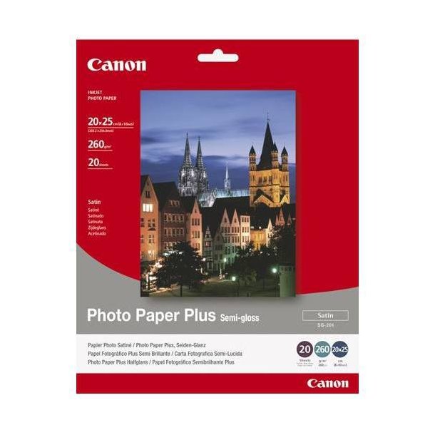 CANON SG-201 PLUS SEMI-GLOSS SATIN 260g/m 20stk 20x25