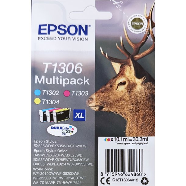 EPSON T1306 MULTIPAK GUL CYAN MAGENTA XL