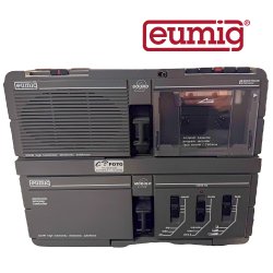 BRUGT EUMIG SOUND DIAPROJEKTOR 5X5 MED KASETTERECORDER