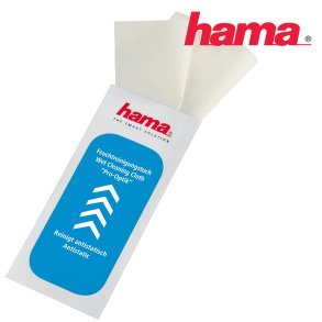 HAMA PUDSEKLUDE PRO-OPTIK 1 PK ENGANGSKLUDE M/10 STK V�DSERVIETTER 