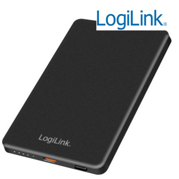 LOGILINK MAGNETIC POWERBANK 5000MAH USB-C PD 15W SORT