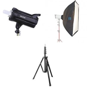 NICEFLASH TB-300C INCL SOFTBOX 60X60+LAMPESTATIV