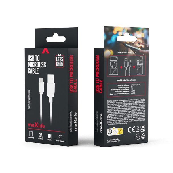 MAXLIFE MICRO USB CABLE 1 METER