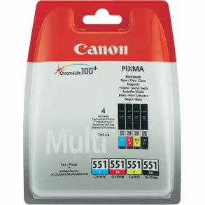 CANON PIXMA 551 MULTIPAK MED CYAN,MAGENTA,GUL, OG SORT