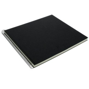 GOLDBUCH SPIRAL SORT-HVID SIDER 34X30CM