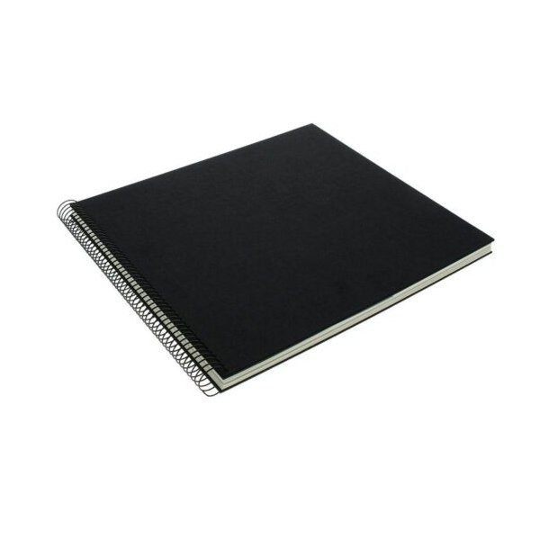 GOLDBUCH SPIRAL SORT-HVID SIDER 34X30CM